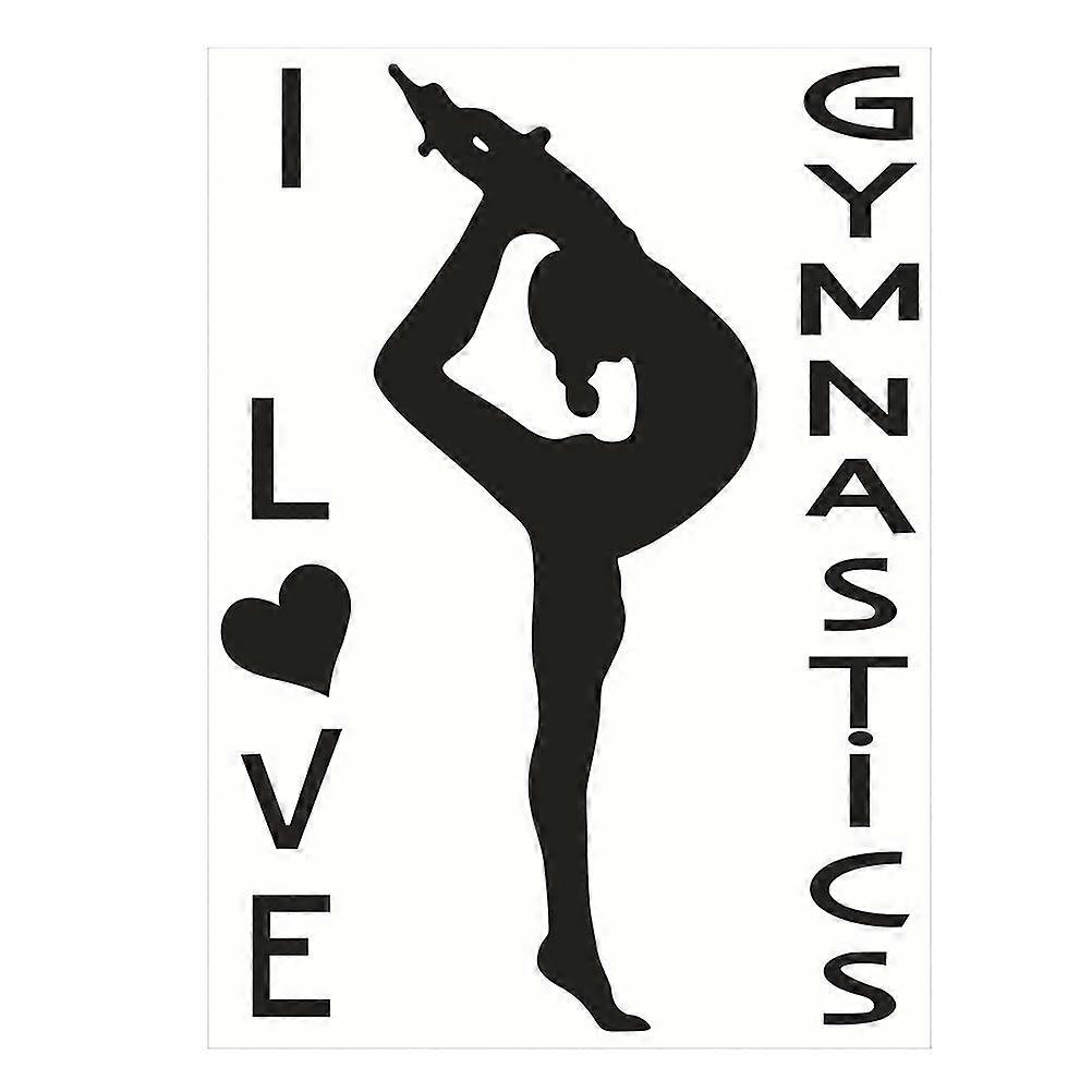 1 Set Exquisite Gymnastics Pattern Wall Decal Creative Wall Sticker Scene Decor