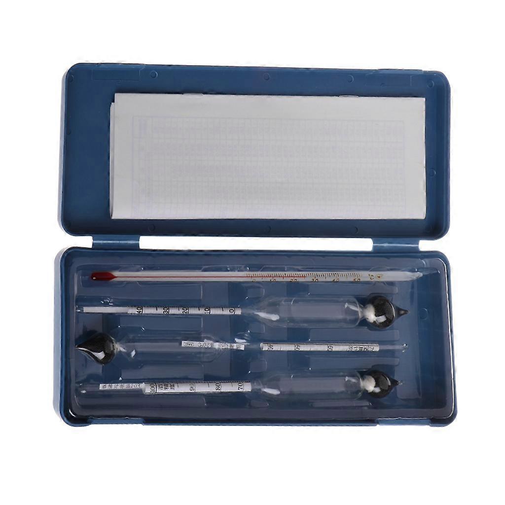 3 Pcs 0-100%  Portable Alcoholmeter Tester Set with Durable Plastic Box Professional DIY Tester Instrument