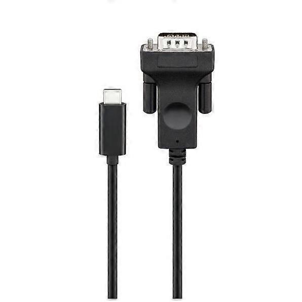 USB - C TILL VGA 1,8M, SVART USB TYP C - VGA 15-STIFTS M-M STÖD 1920*10
