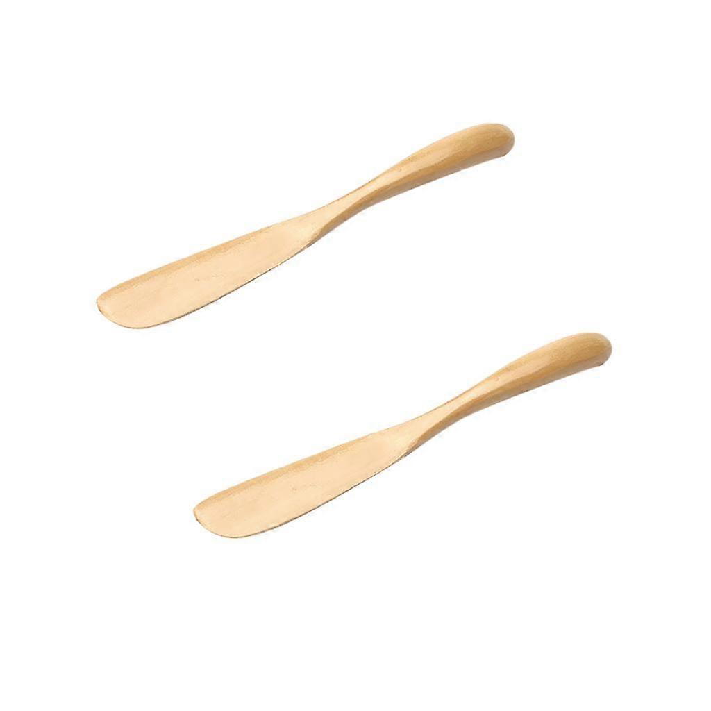 2x Scraper For Cakes, Cream, Butter, Spatula For Mixing, Spatula, Wood Baking