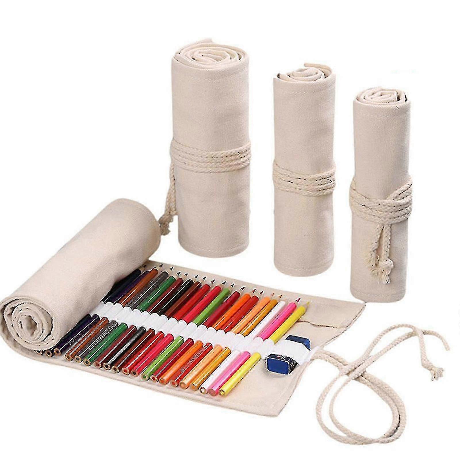 36/48/72 ثقوب قماش لفة قلم رصاص حالة المحمولة القلم الرصاص الحقيبة حامل حقيبة