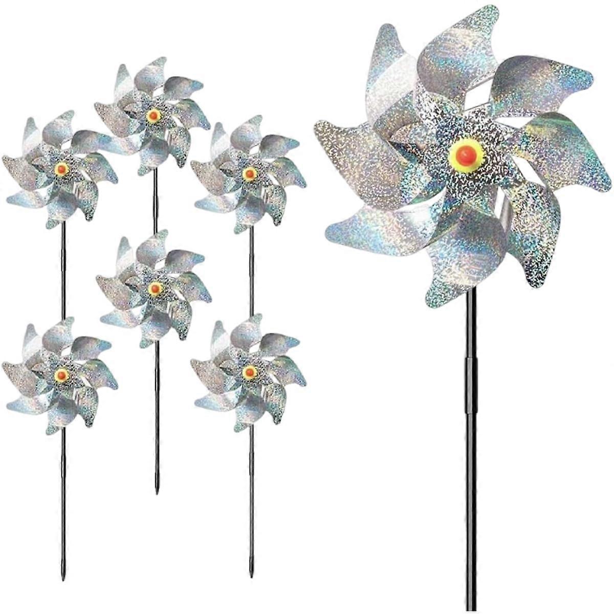 Reflective Bird Repellent Windmill 6 Pack For Window Garden Farm Model 9382