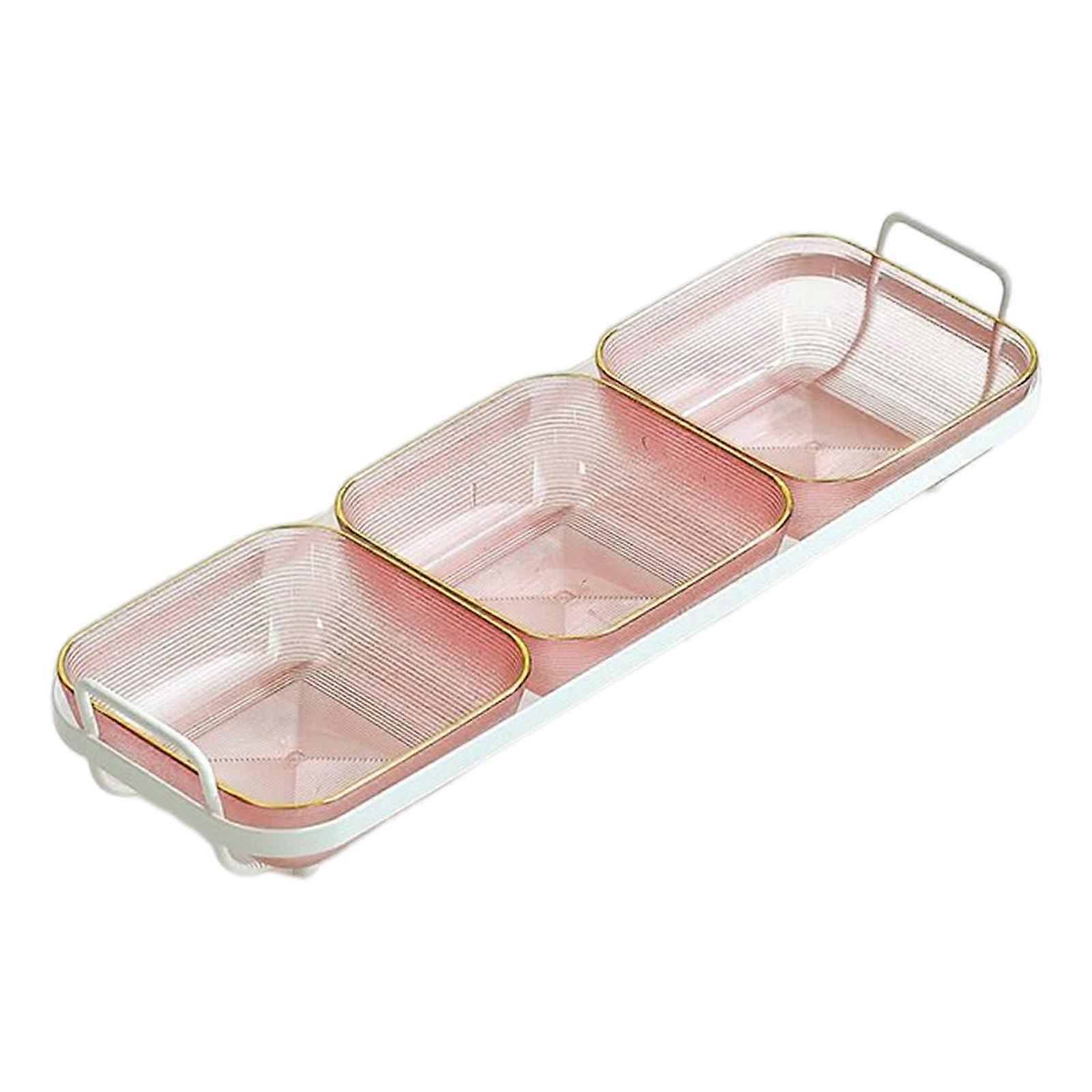 Snack Serving Tray Condiment Storage Container Fruit Dessert Plate for Home