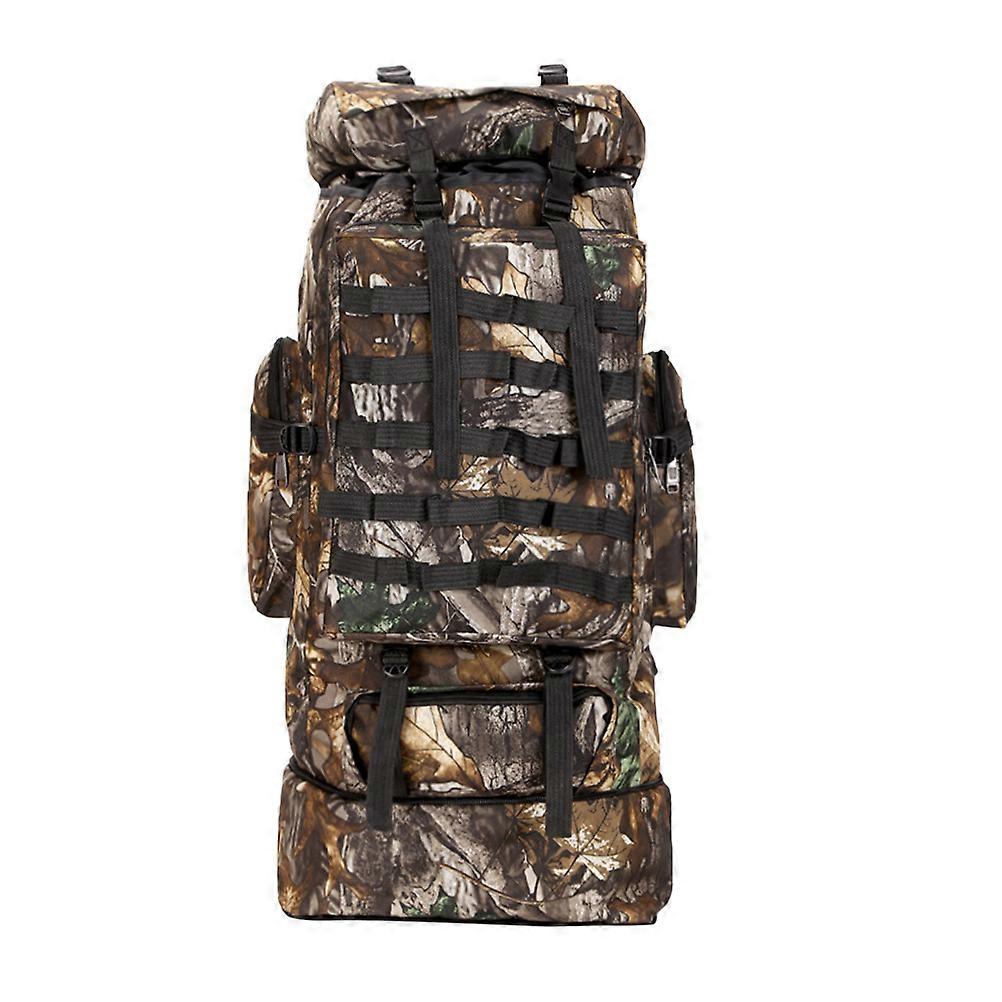 56-75L Unisex Waterproof Mountain Climbing Backpack Multifunctional Large Capacity Bag Portable Storage Backpack for Outdoor Travel Trip (Leaf