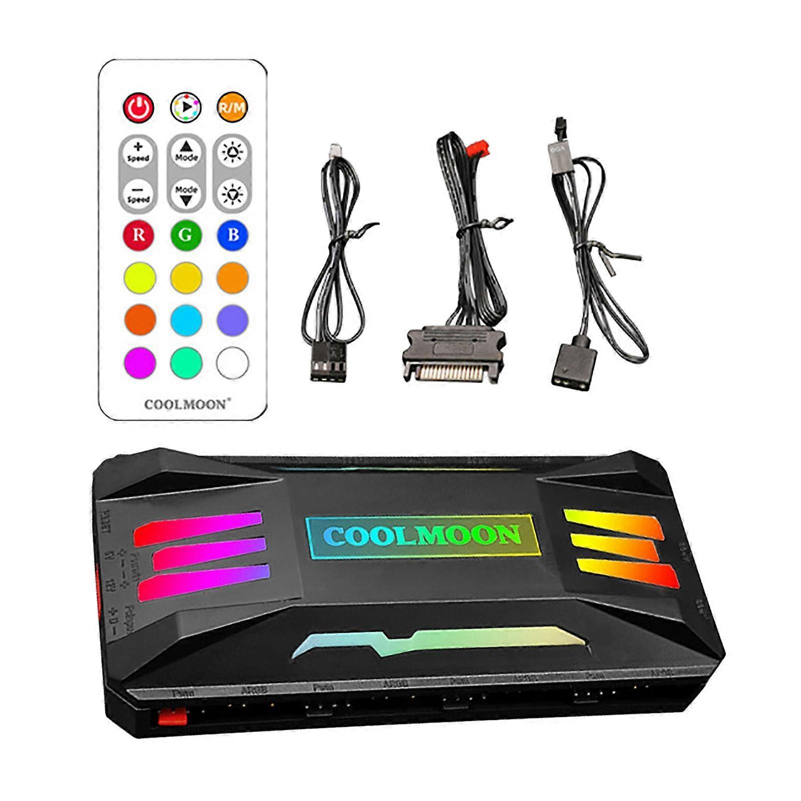 Cooling Fan Intelligent PWM Temperature Control RGB Controller, PWM ARGB