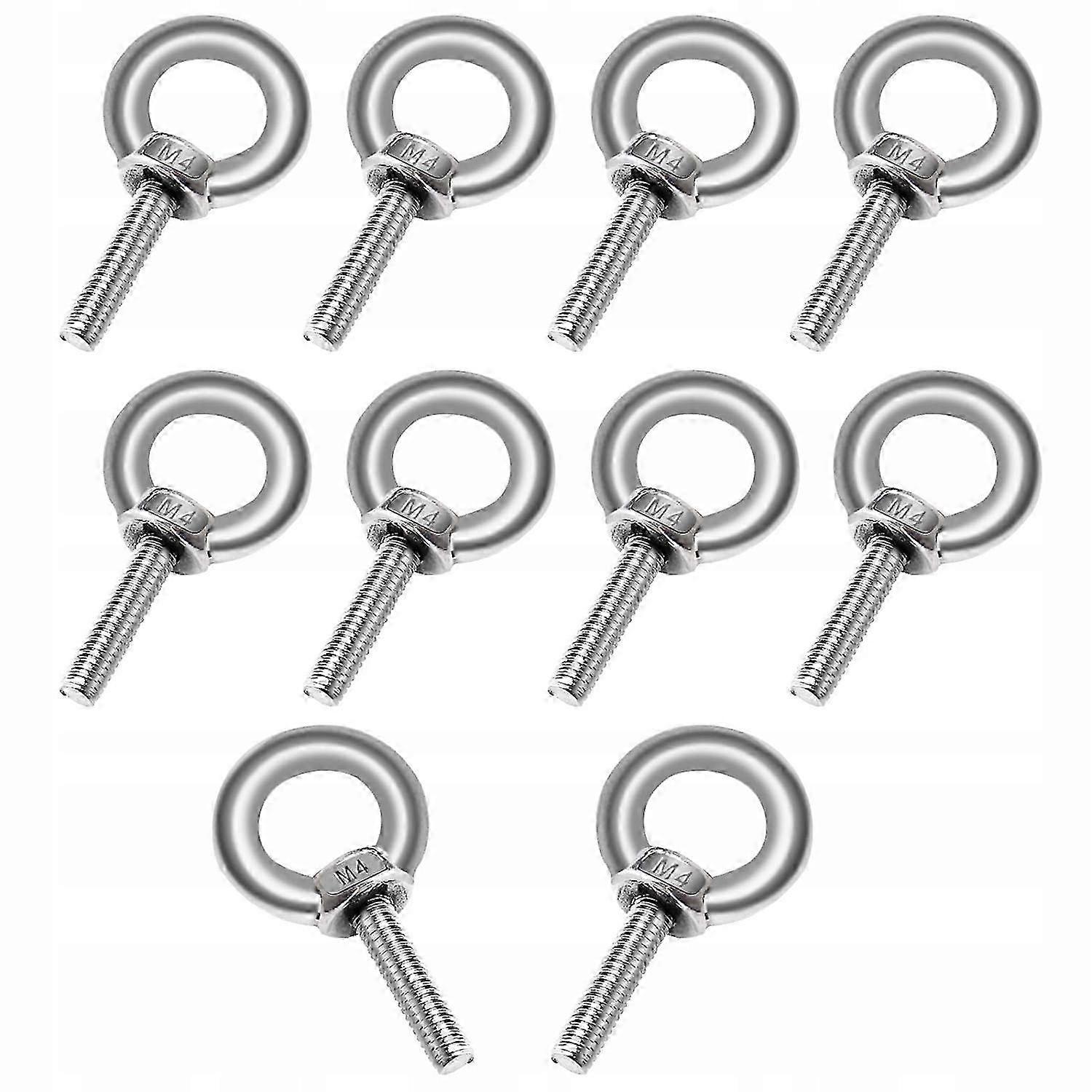 2025 M4 Lifting Eye Bolt 10 Pcs, 304