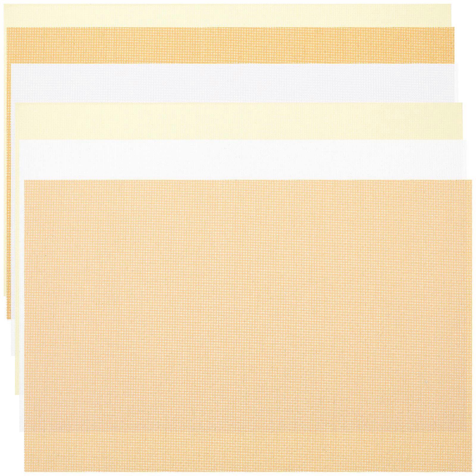 Embroidery Fabric Cross Stitch Diy Embroidery Needlework Crafts Beige 30x45cm 11CT Square Grids Gridding Design 6 Sheets