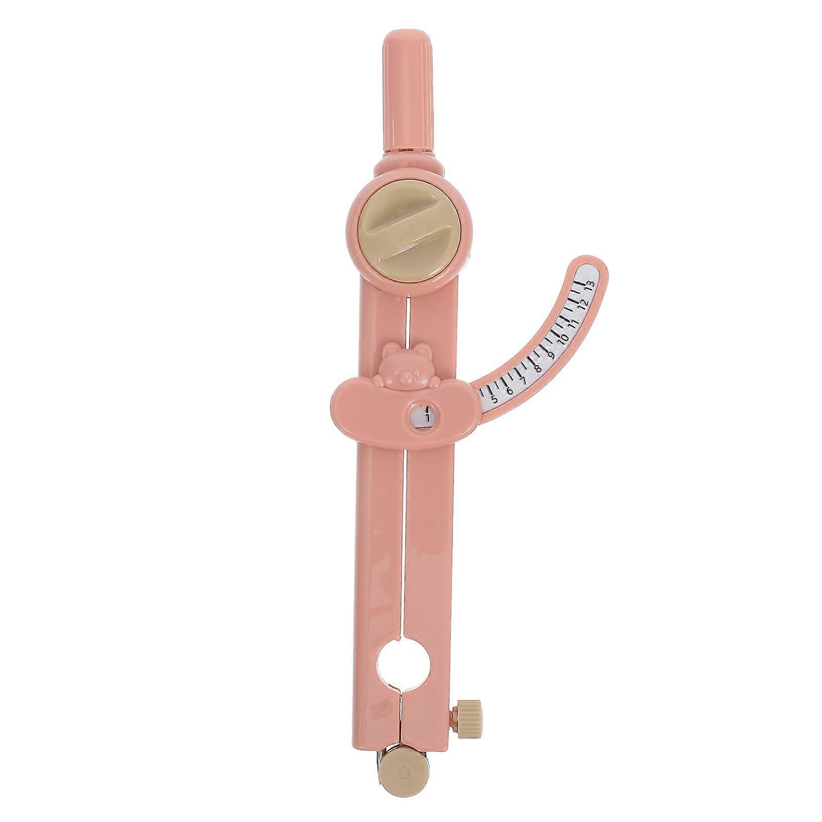 Math Compass Engineering Compass For Students And Engineers Plastic Scale Arm Drawing Tool Pink 15.00X5.00X2.50CM Circle Drawing 1Pack