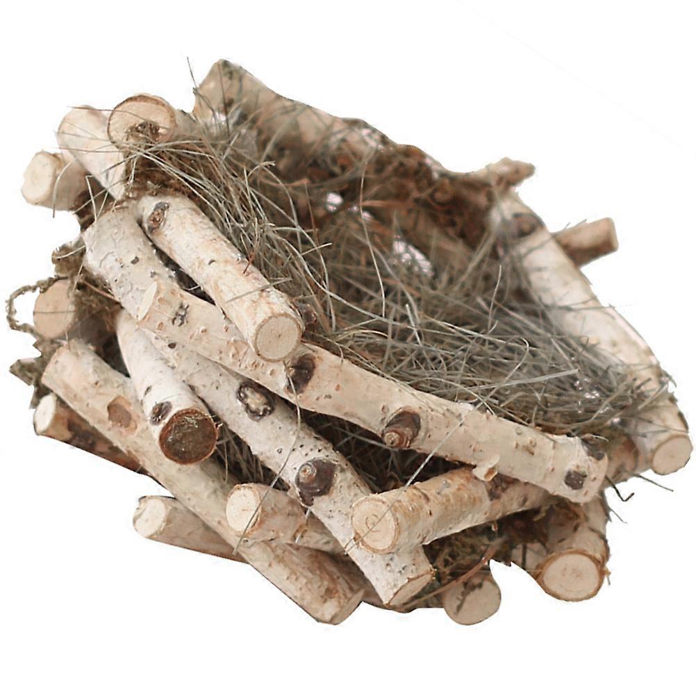 Handcrafted Lightweight Straw Bird Nest Ornament for Garden & Home Decoration – Realistic Hanging Accessory