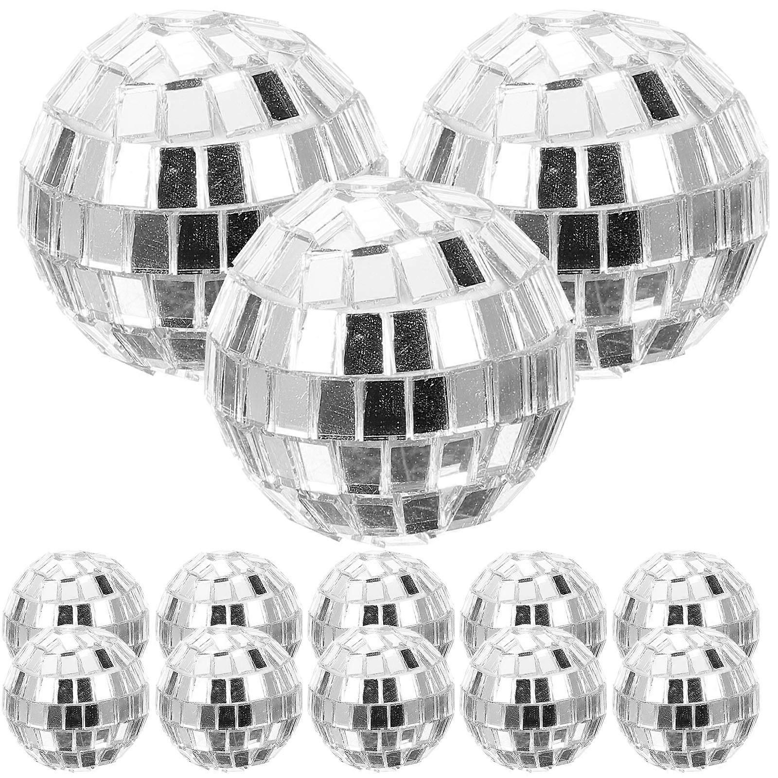 Light Reflection Round Glass Mirror Disco Balls For Event Organizers At Parties And Weddings 12Pcs