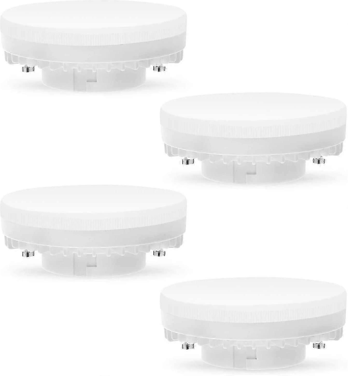 4pcs Gx53 Led Birne 7w 3000k, warmweiß, nicht dimmbar, kein Flimmern, ersetzt 50w Halogen Gx5.3 oder CFL 9w 13w, 560lumens, 120