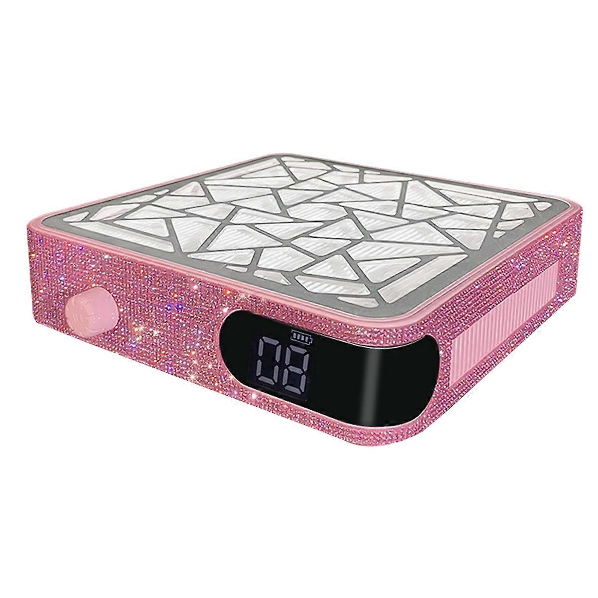 Professional Brushless Nail Dust Collector: 48W Efficient Suction Nail Tech, Collector Extractor Nail Vacuum Pink