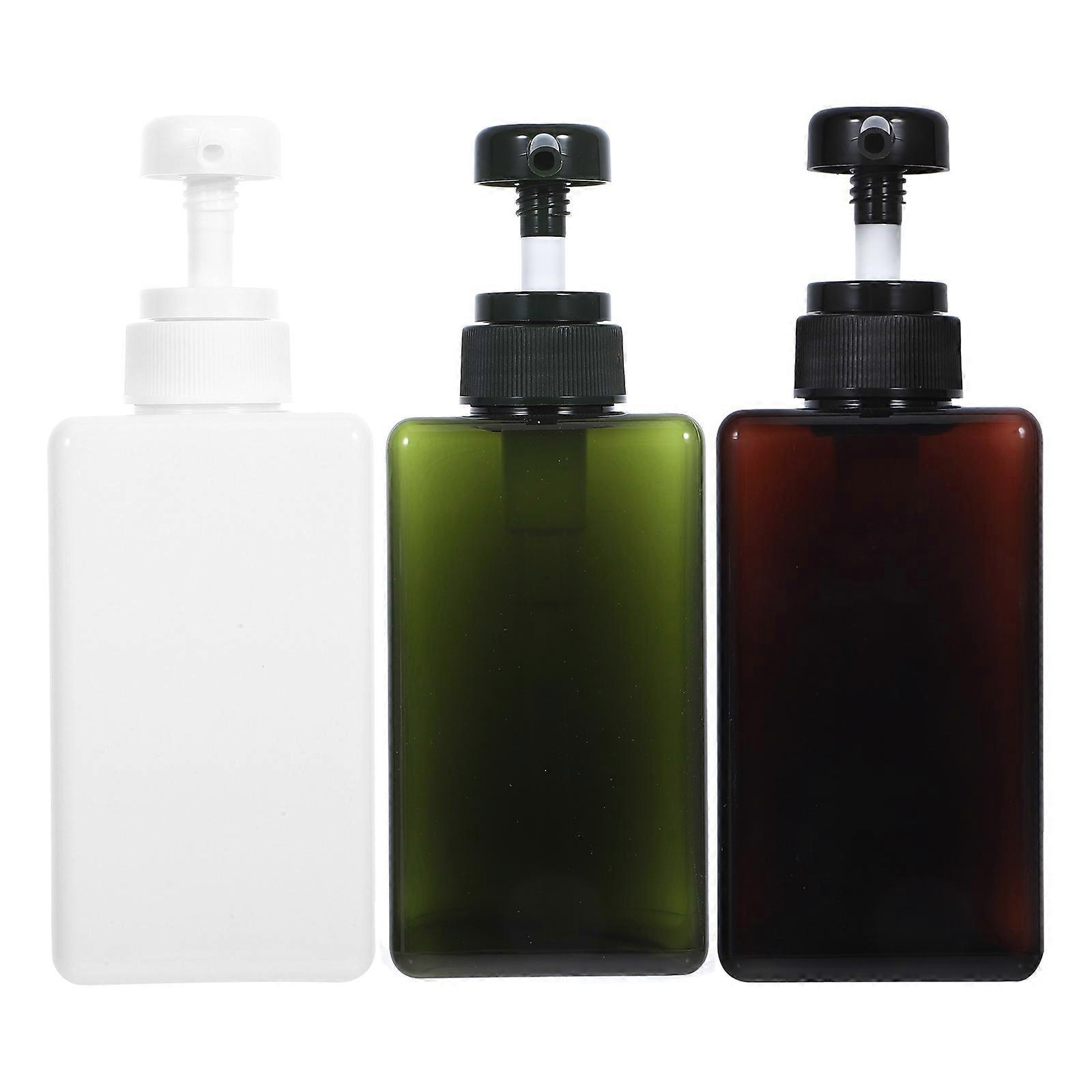 PP Lotion Bottle for Storage 3Pcs Pressing Type Plastic Craft Bottles