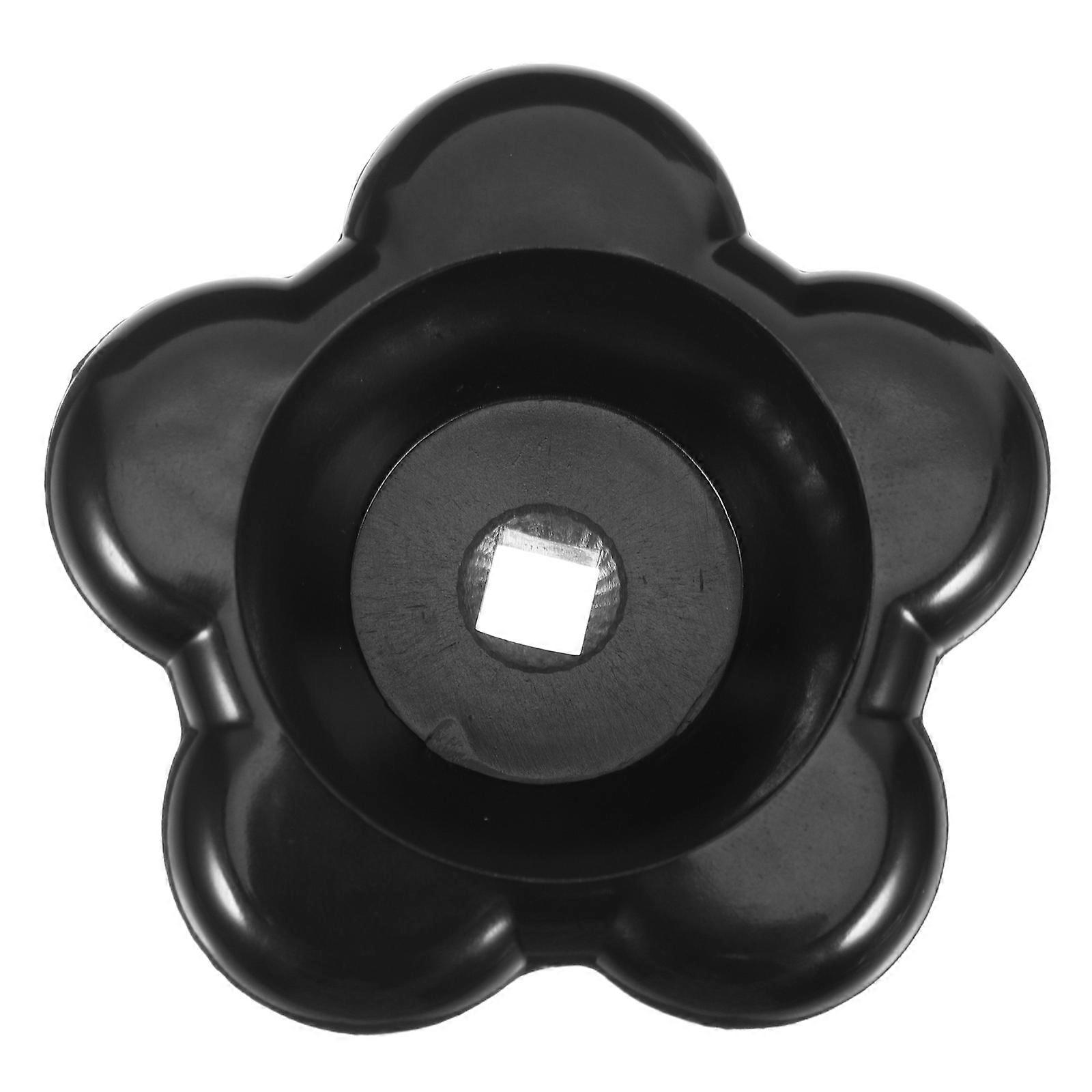 Radiator Valve Handle Replacement Valve Handwheel Effort-Saving Operation Black Square for Outdoor Faucet 1Set