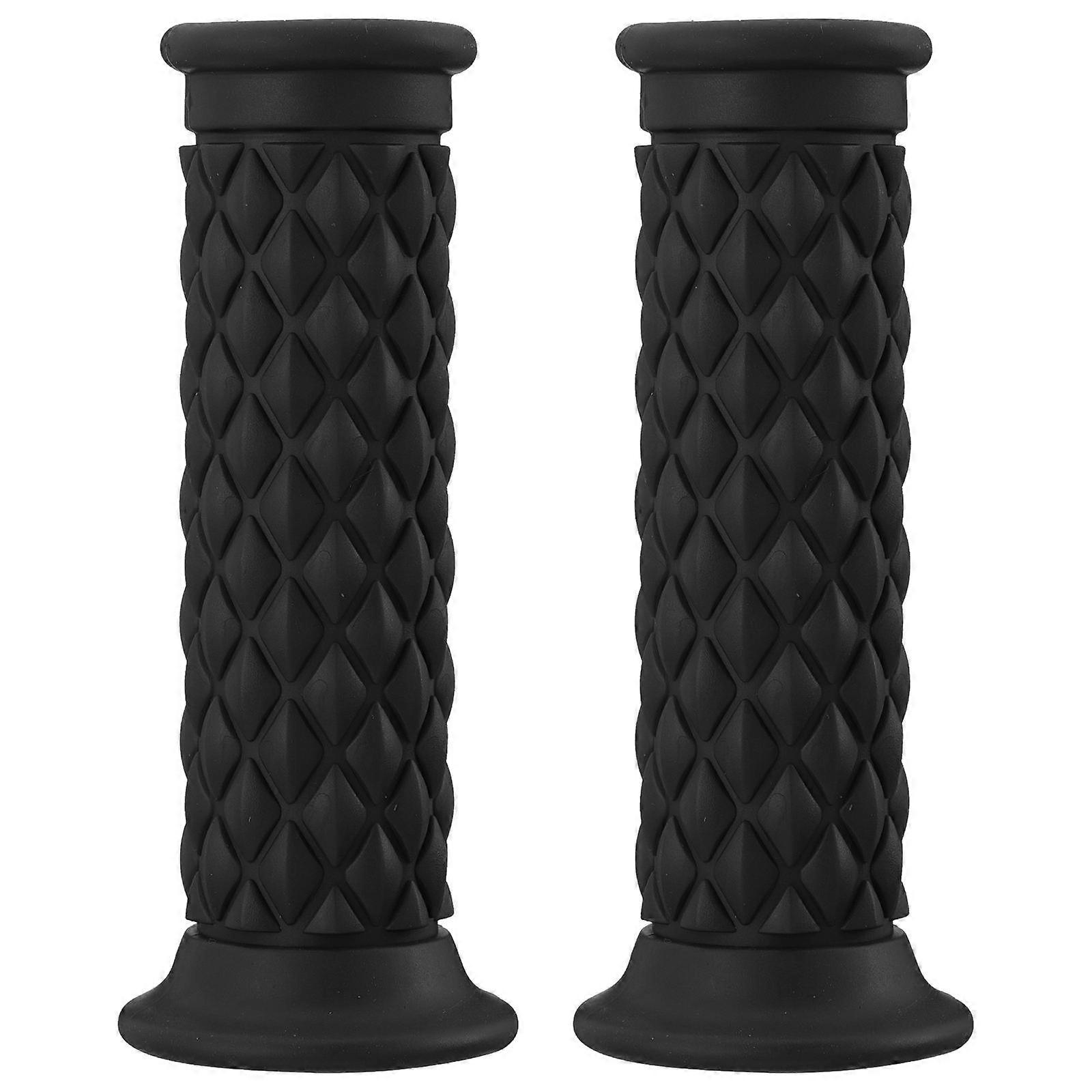 Slip On Motorcycle Hand Grips Durable Vintage Handlebar Covers for Motorbikes Easy Installation Comfortable Black Replacement