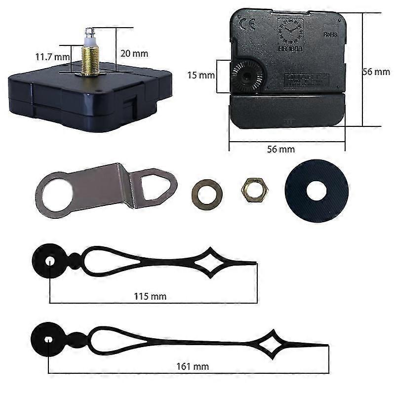 Quartz Wall Clock Movement Mechanism DIY Replacement Hands Motor Repair Tool Kit