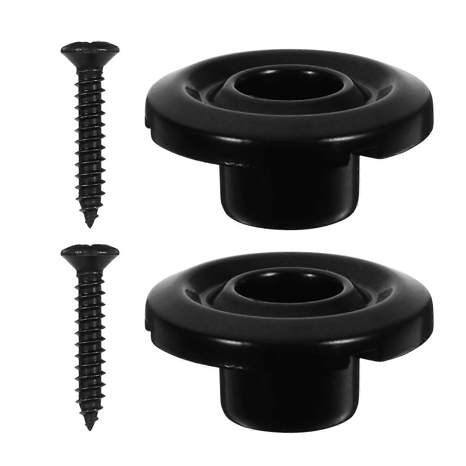 Bass String Retainer Guides Metal String Trees For Bass Locking Nut Easy String Change Black 1.85X1.85X1.55CM 2Pcs