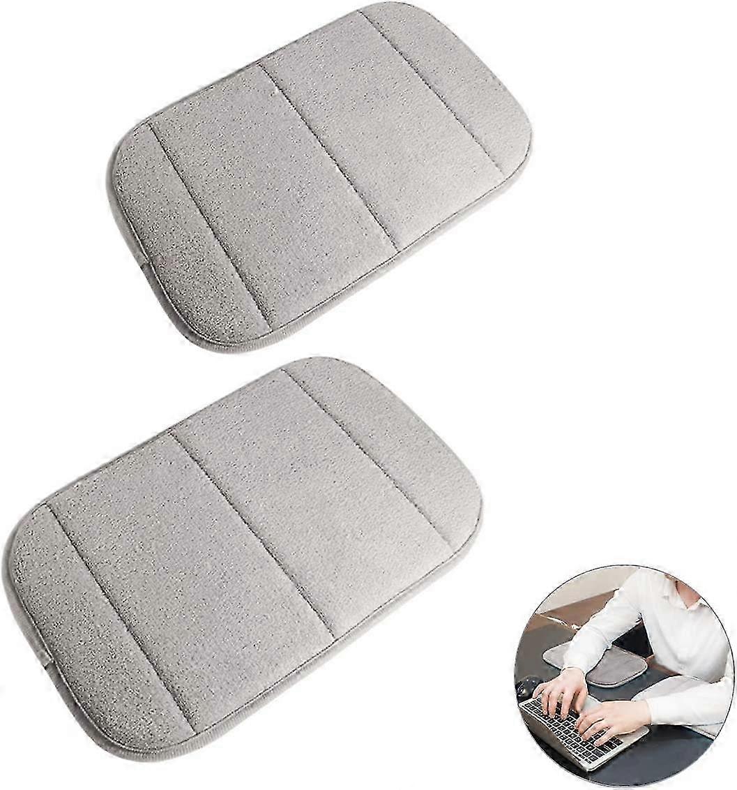 2-pack portable elbow and wrist rest for computer, premium memory foam keyboard desk support (20 x 30 cm)