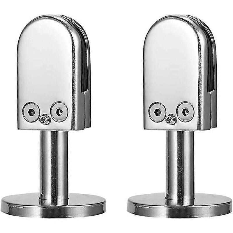  مشبك زجاجي للسلالم ، 2 قطعة مشبك زجاجي 6-8 مم ، 304 مشبك زجاجي من الفولاذ المقاوم للصدأ ، مشابك زجاجية للدرابزين السريع