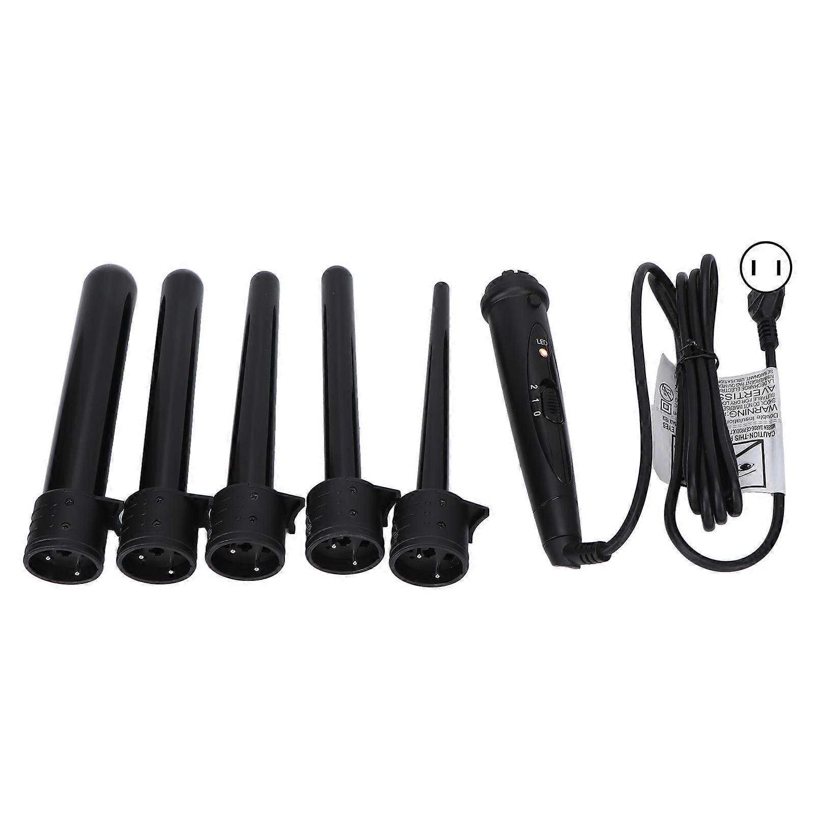 in 1 Professional Curling Iron 85W Fast Heating Ceramic Curling Iron 100-240V Black US Plug
