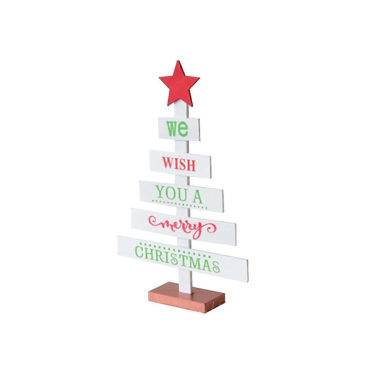 Table Top Trees Wooden Christmas Tree Shape Crafting Style For Home Decor 1Pack