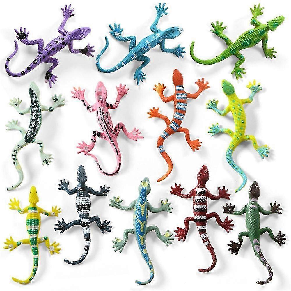 Mini Lizard Toys - 12 Pack Realistic Solid Wild Animal Reptile Models