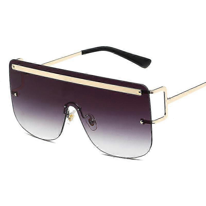 Square Oversized Sunglasses for Women Men Fashion Flat Top Big Black Frame Shades