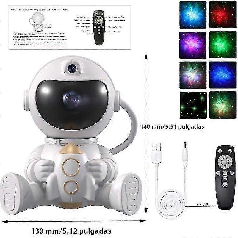 Astronaut Rocket LED Star and Galaxy Projector Night Light for Kids Room Decor and Starry Sky Lamp