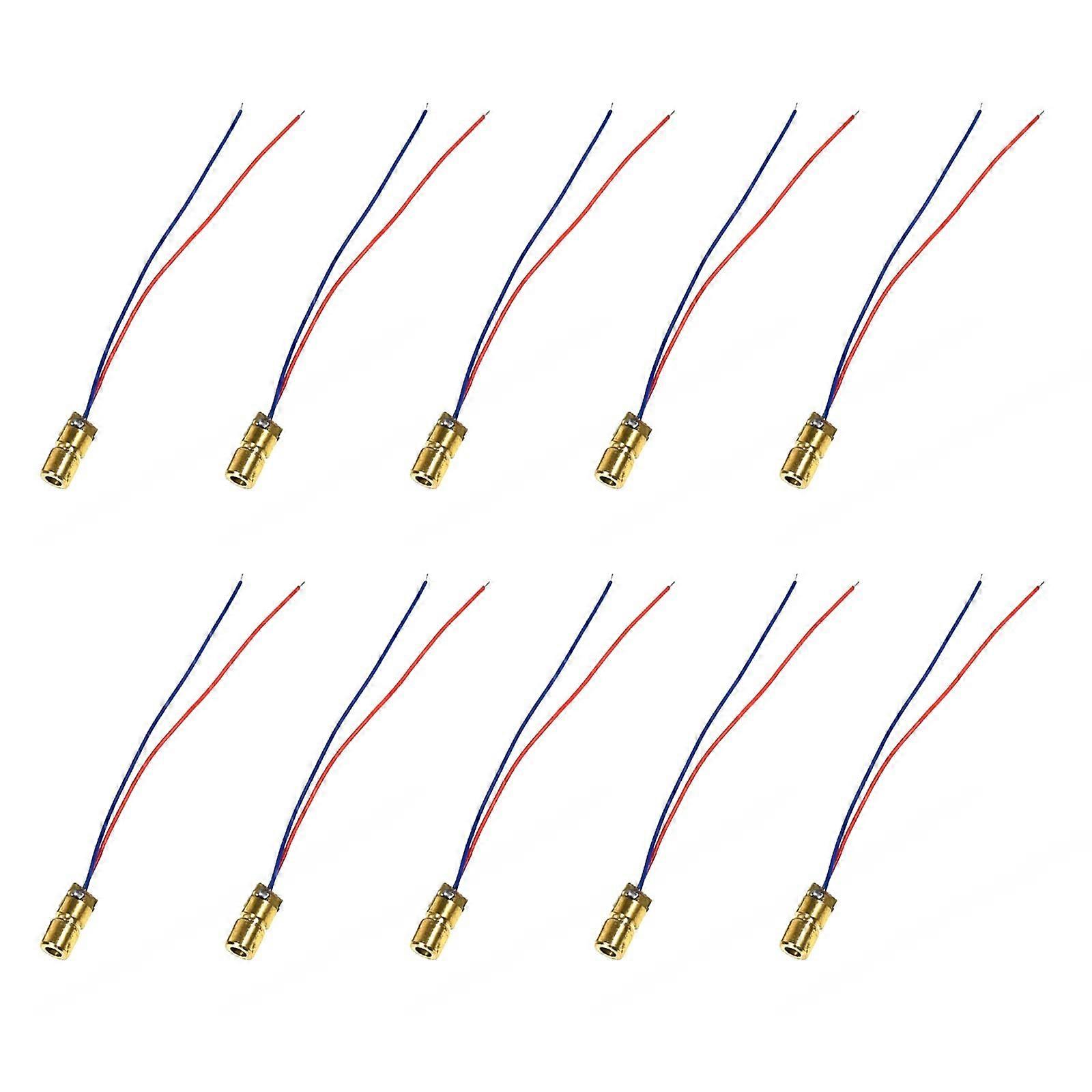 Coppered Head Diode Circuits 6mm Diameter Voltages 3V 5V Adjustable Focusing Red Beam For Positioning Systems