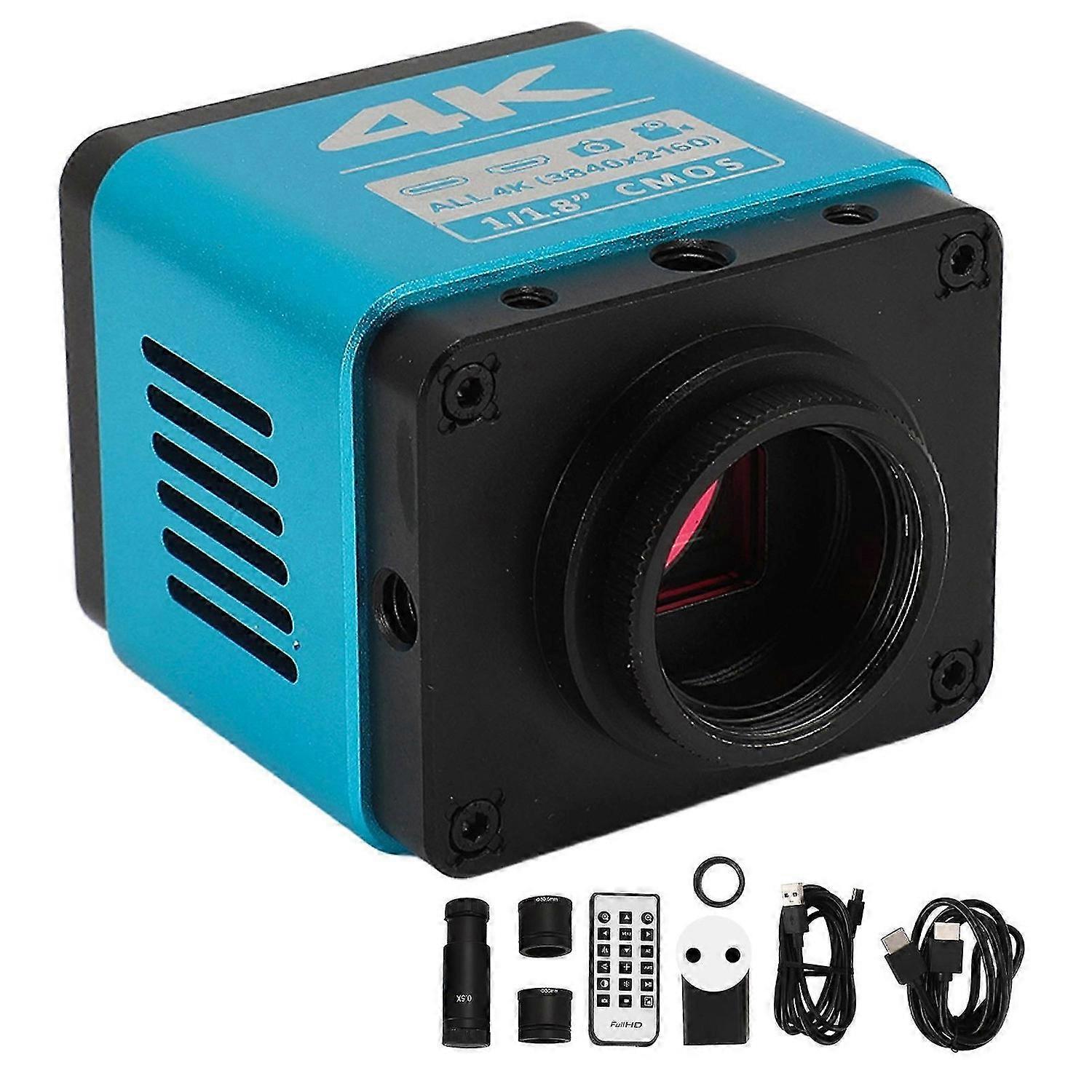 4K 8.3MP Microscope Camera with 0.5X Electronic Eyepiece 3840x2160 Type C HD Multimedia Interface Output 100240VAC EU Plug