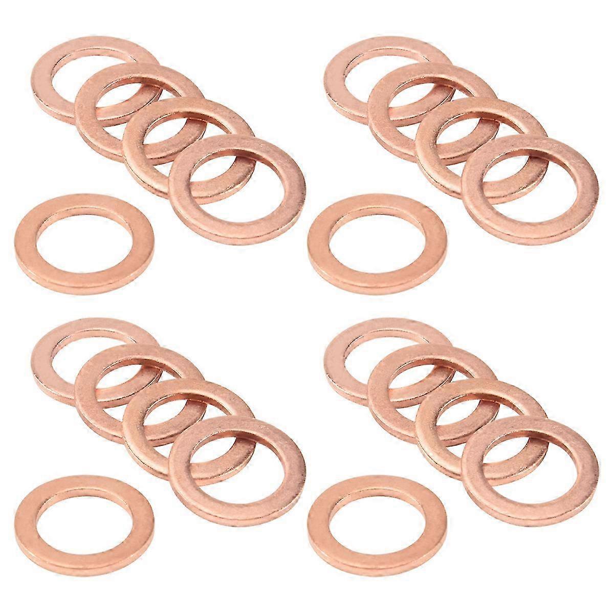 20pcs 12mm x 18mm x 1.5mm Copper Flat Washer Ring Sealing Fitting Edition 0708