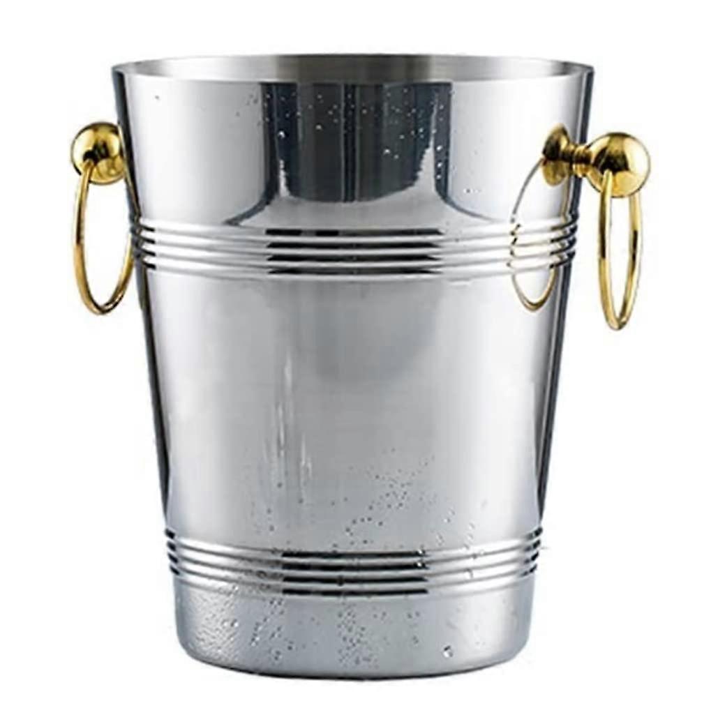 Ice Bucket, Champagne Bucket, Stainless Steel Ice Bucket, Thickened Wine Ice Bucket, Creative Ice Bucket, Ice Cube Storage (A, 3 L) 3L A