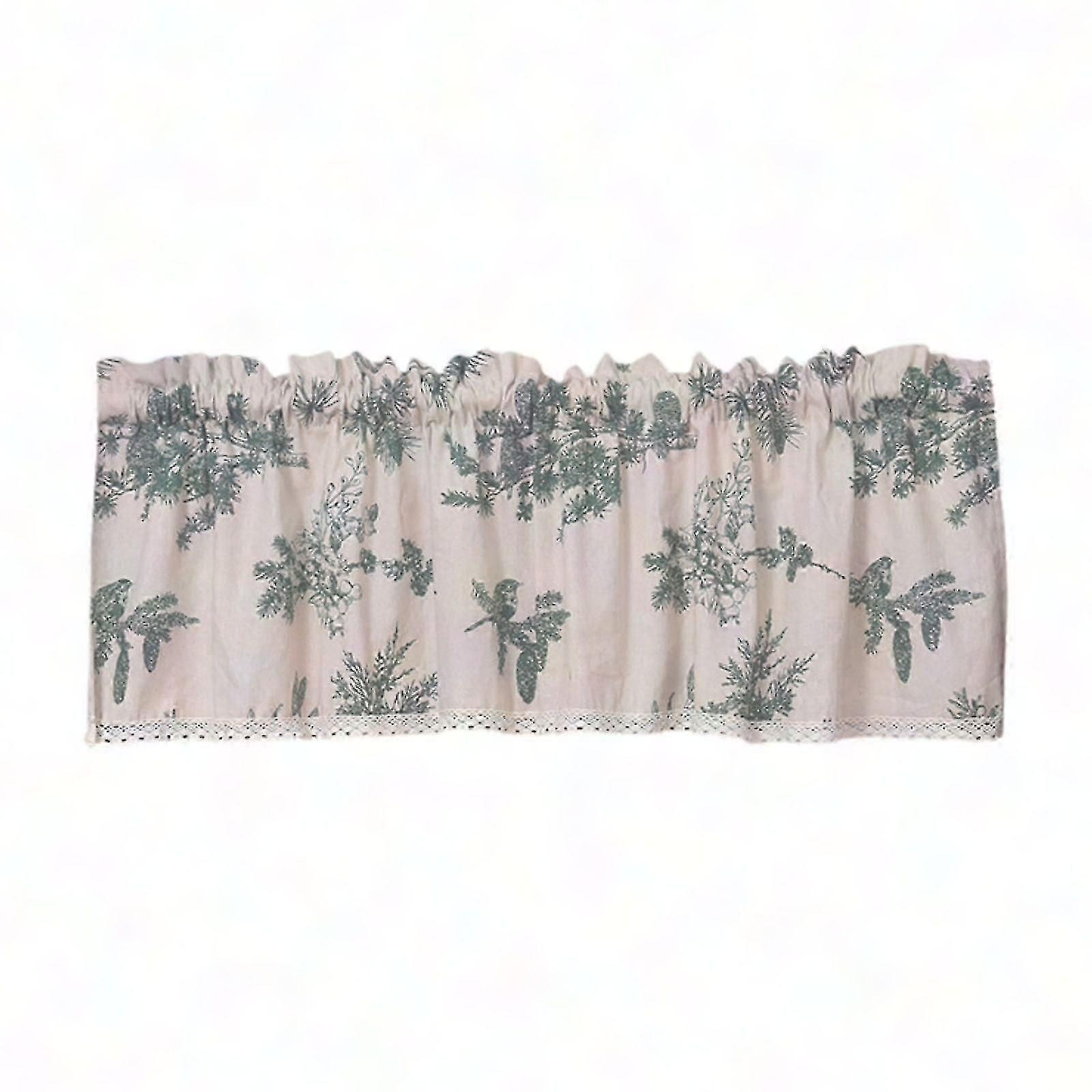 Rustic Vintage Printed Window Valance Curtain For Home Decor