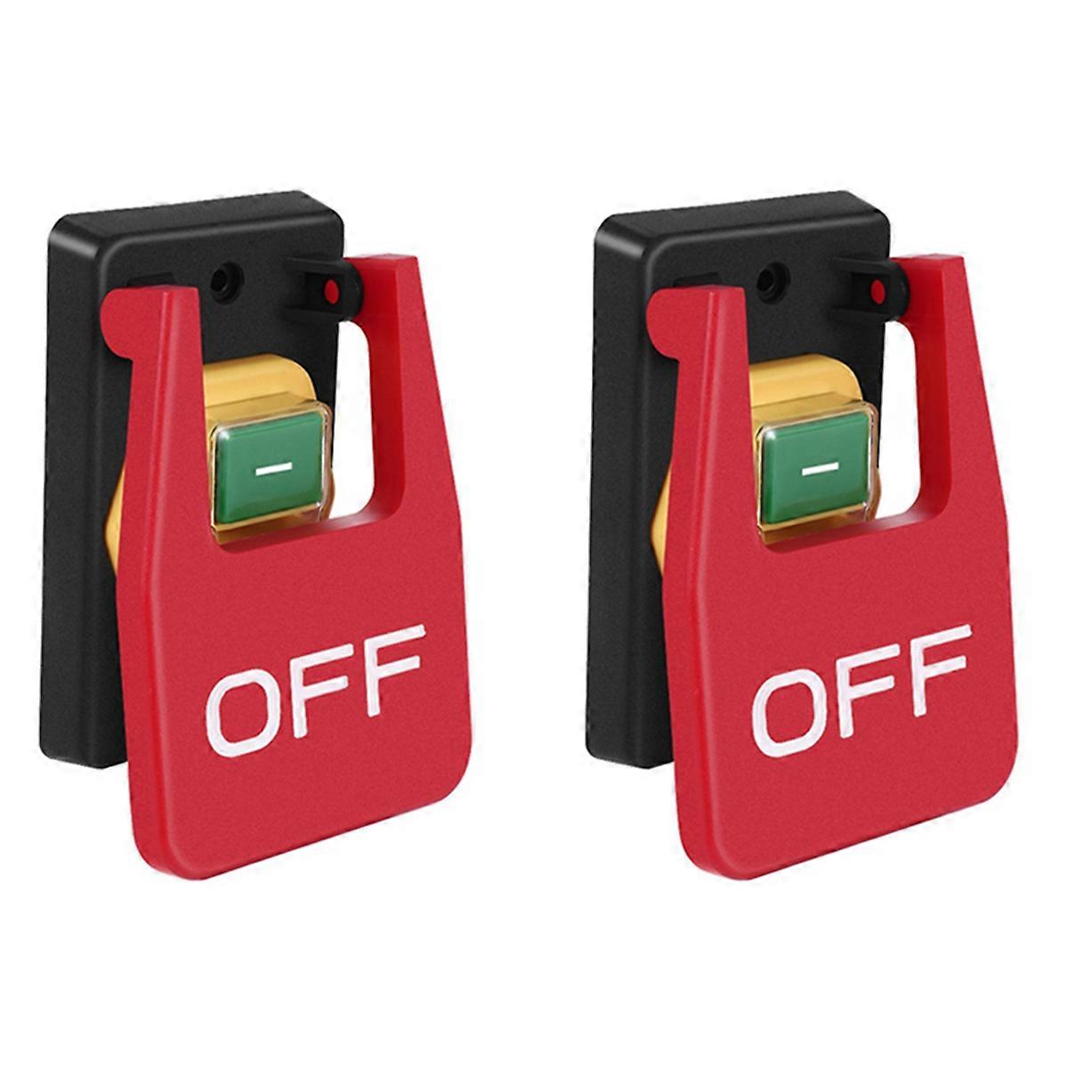 Off on Red Cover Emergency Stop Push Button Switch 250V 16A