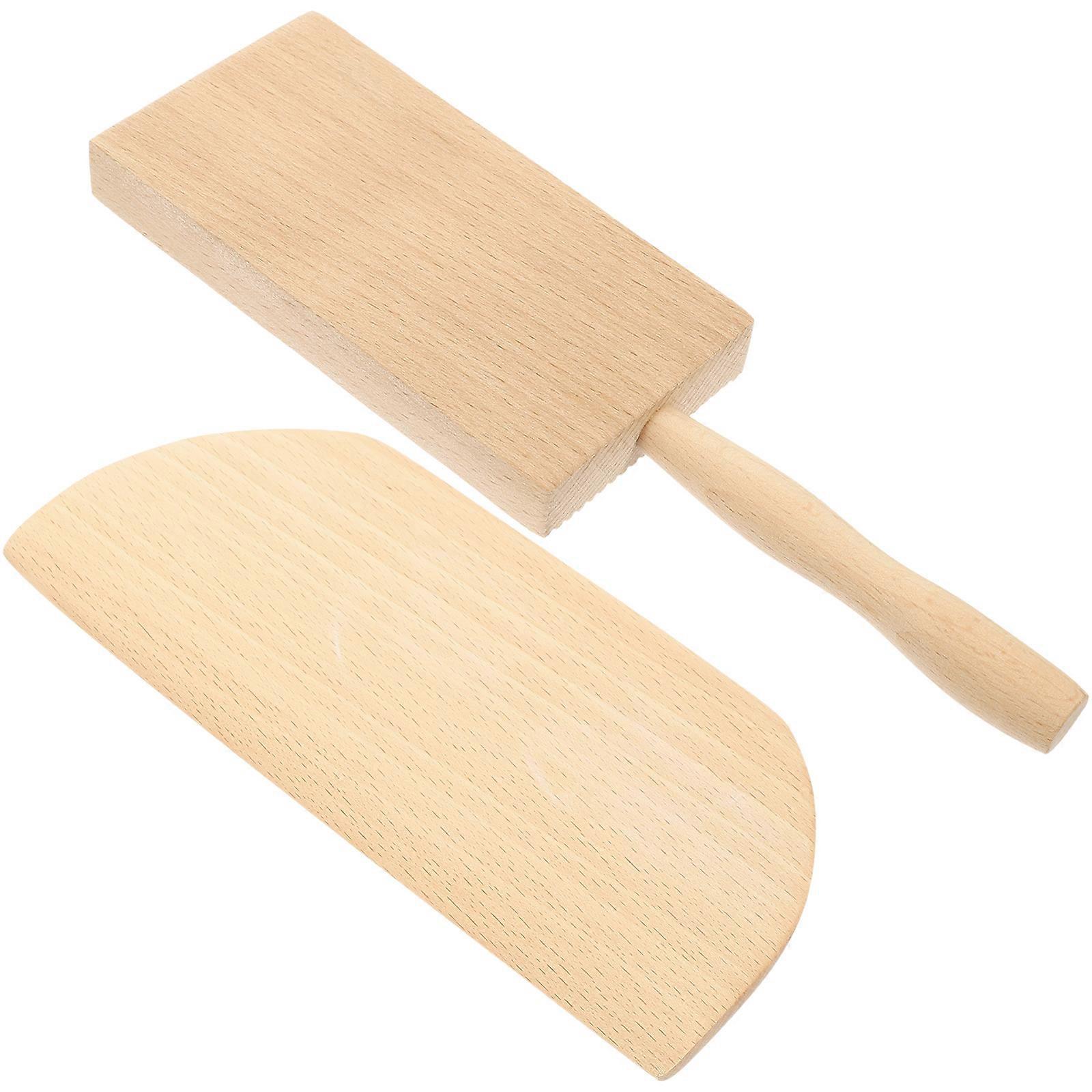 Manual Pasta Maker Paddle Ridged Pattern Pasta Making Supplies 2Pcs
