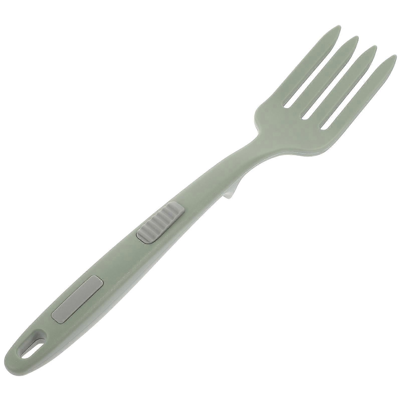 Pasta Fork For Cooking Reusable Cooking Fork Silicone Fork Home Users Gray Green 1Pack