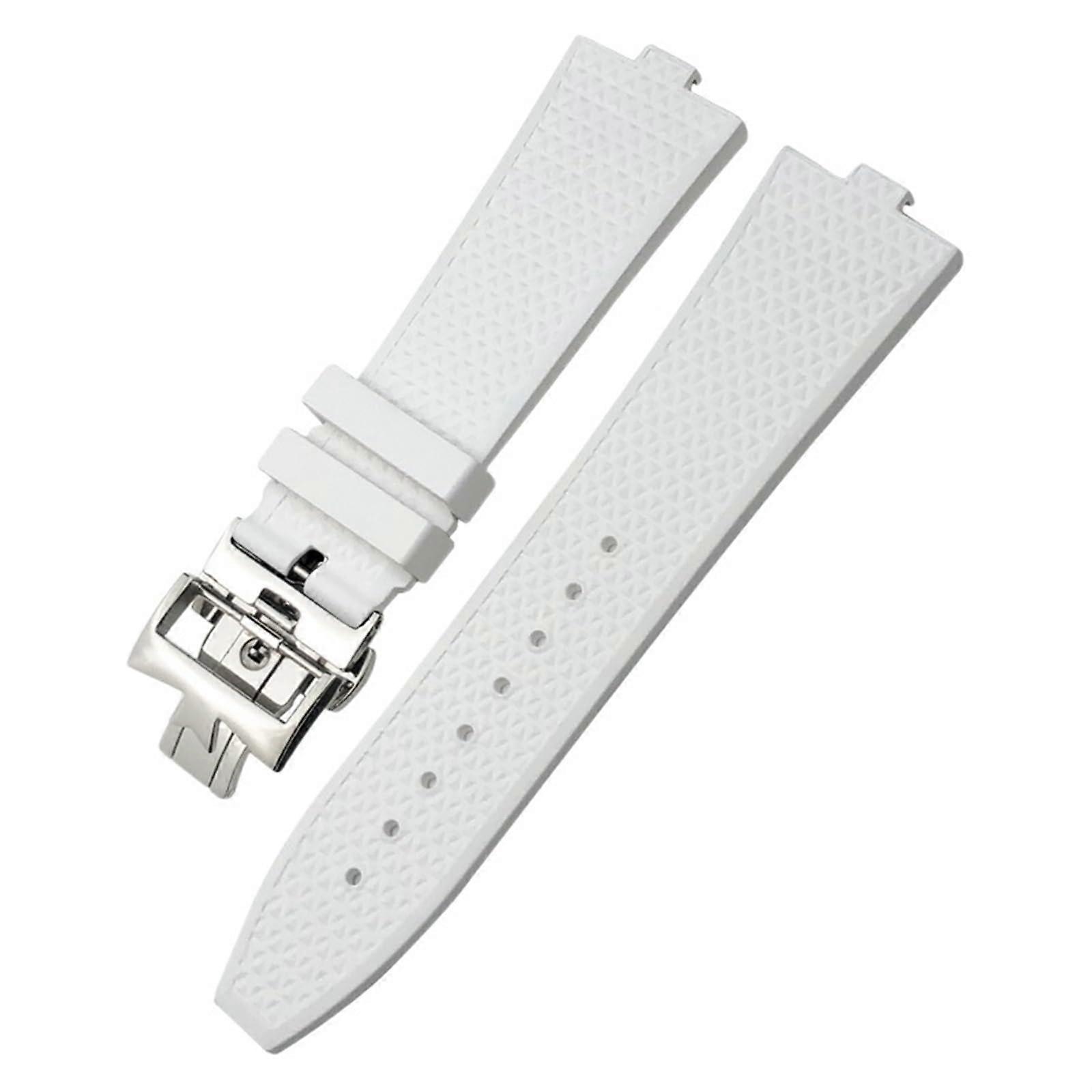 Vacheron Constantin Overseas 24mm x 7mm Convex Fluoro Rubber Watch Band in Blue, Black, Orange, White