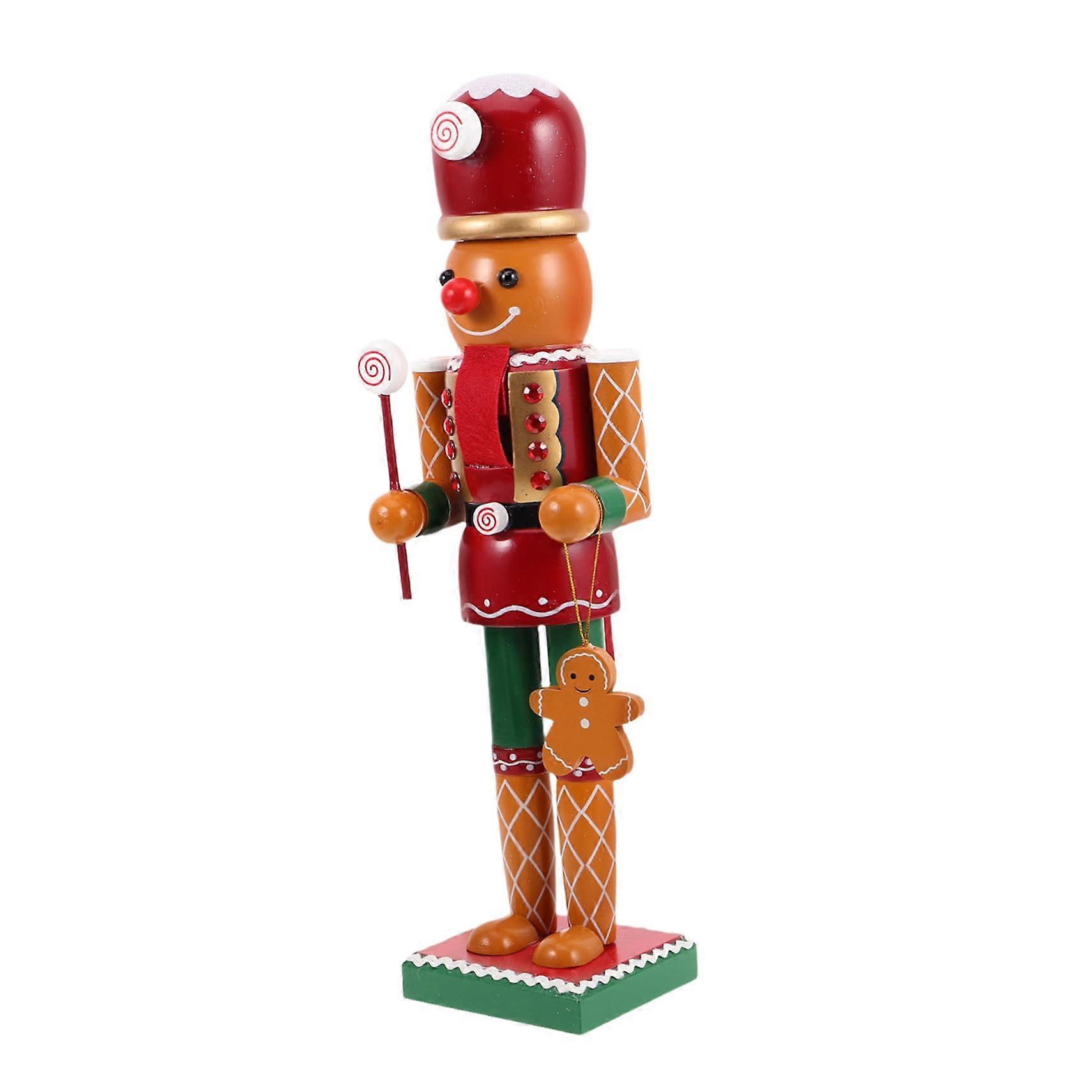 Wooden Nutcracker Soldier Figurine Christmas Decoration for Table or Mantel Display