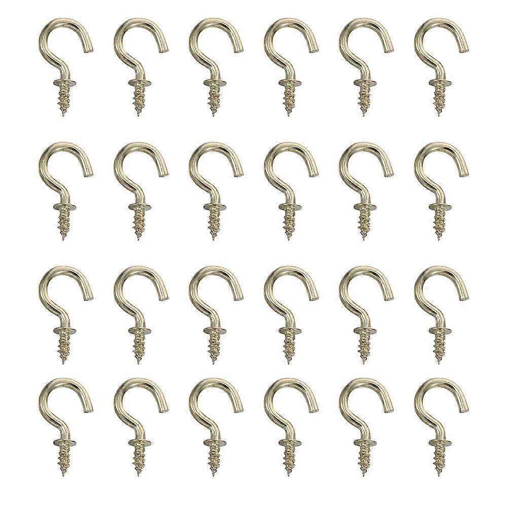 Small Hooks Carbon Steel Screw-In Hooks Home Storage Tool Silver 2X1CM Storage 100Pcs