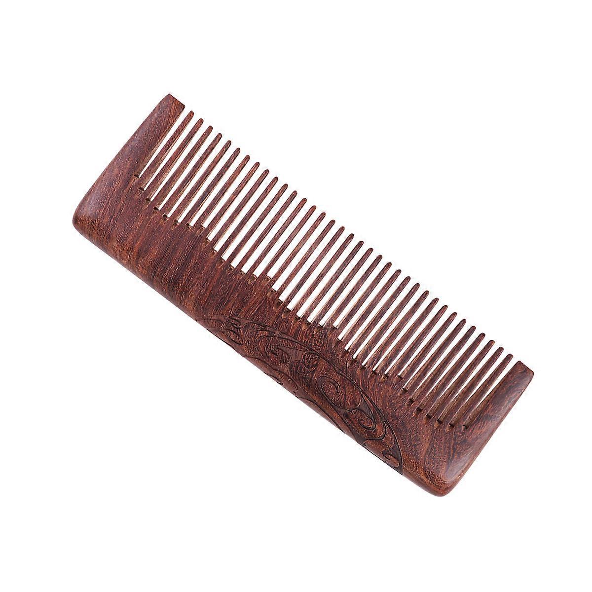 Hair Combs Decorative Long Wooden Sandalwood Comb for Girls Improves Circulation Brown 16x5.5cm 1Pc
