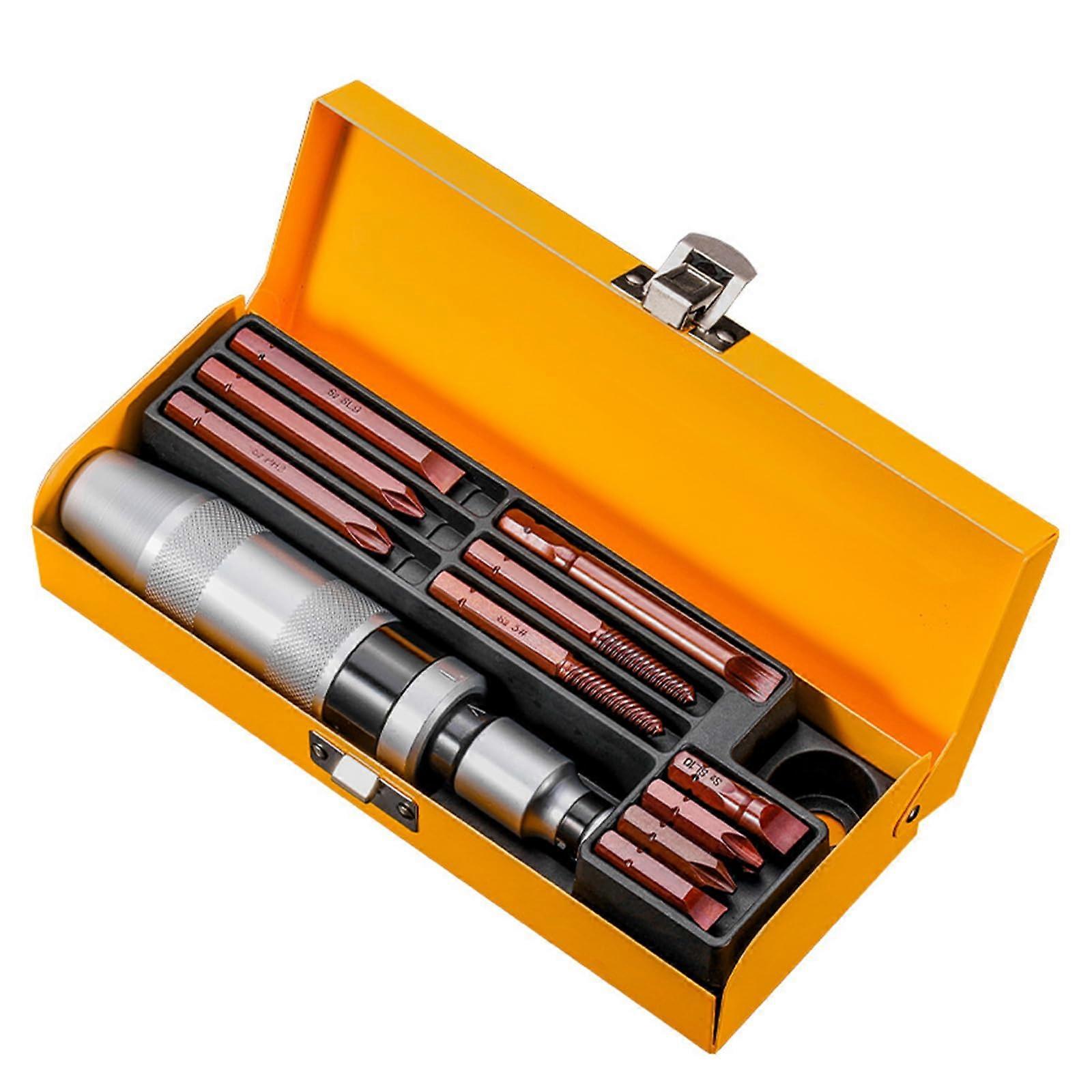 12-Piece Screwdriver Kit with Alloy Steel Bits for Removing Stripped Screws - Quick and Easy Repair Tool Set