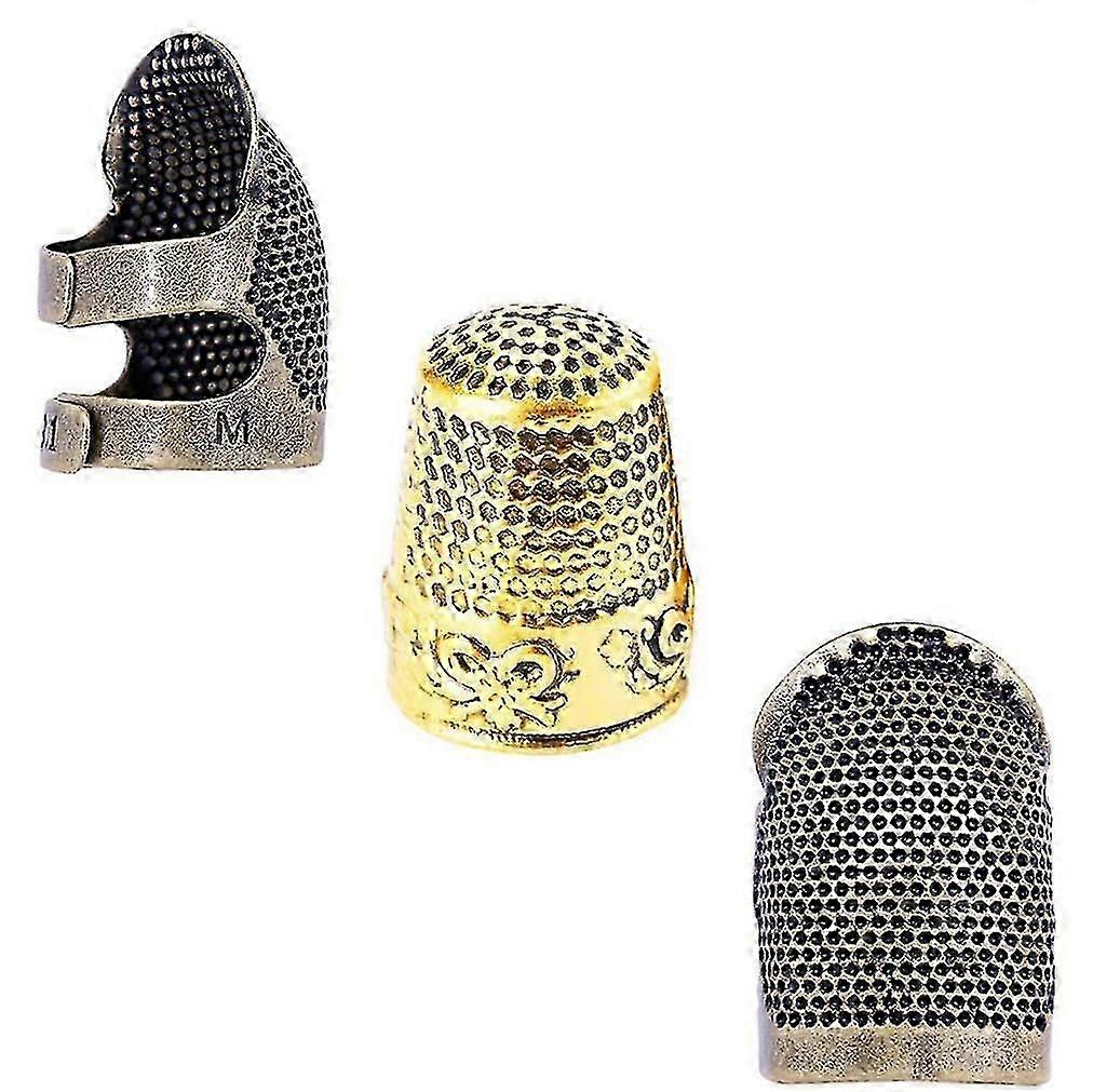 3 Pcs Sewing Thimble Finger Protector Adjustable Fingertip Thimble Sewing Accessories DIY Sewing To