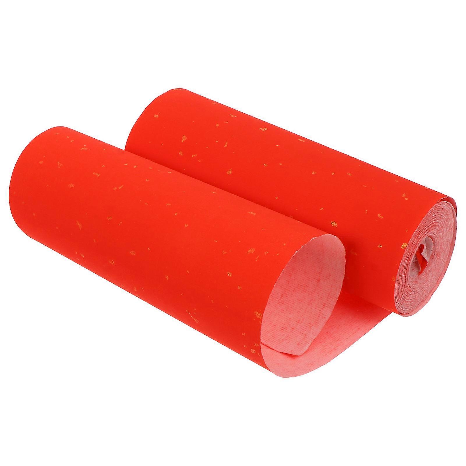 Red Chunlian Duilian Paper Calligraphy Rice Paper Spring Festival Calligraphers 2000x17x0.1cm 1Roll