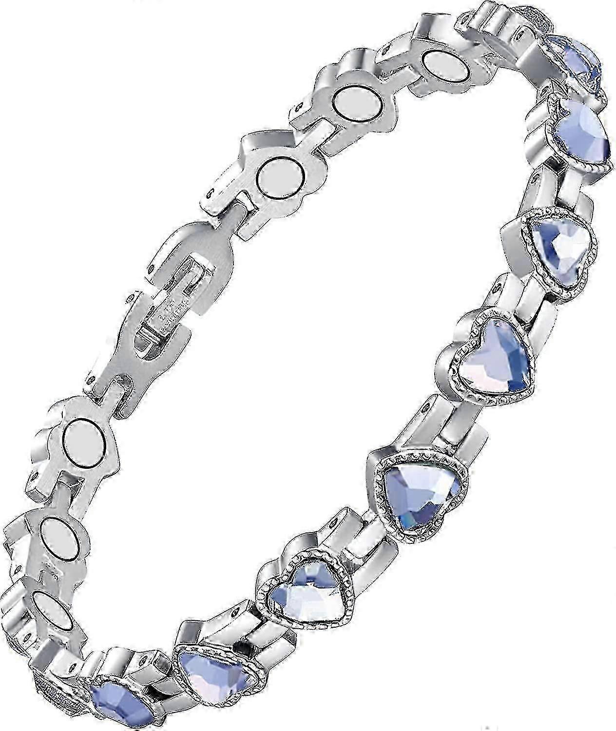 سوار مغناطيسي علاجي للتصريف اللمفاوي للنساء التهاب المفاصل وتخفيف المفاصل التيتانيوم الصلب الليمفاوية التخلص من السموم سوار العلاج المغناطيسي - جيد