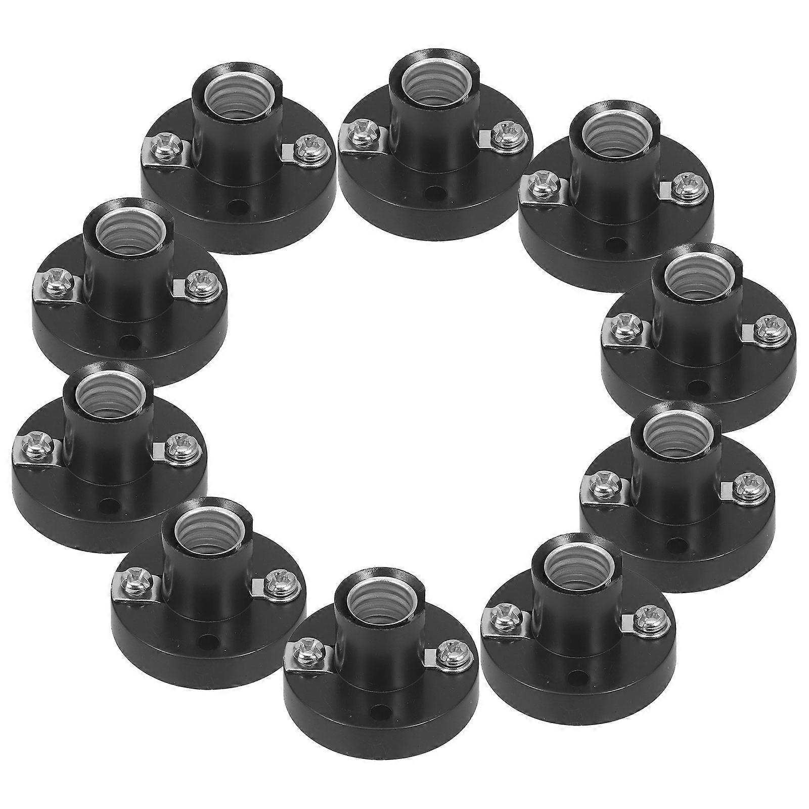 Miniature Holder Light Bulb Accessories Indoor Lighting Lamp Base Socket Flat Head Design 10Pack