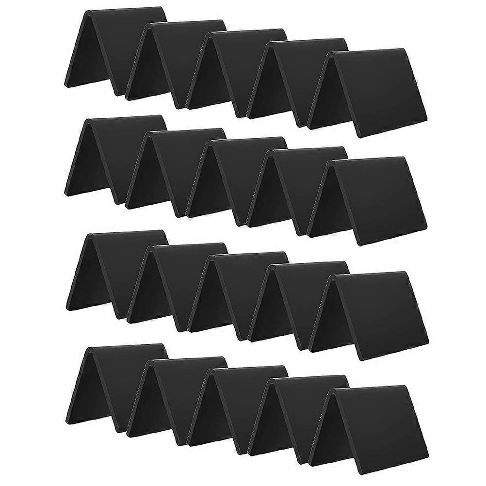 Mini Black Board Signs Desktop Message Blackboards Acrylic For Shop Use Writing Messages Square 20Pcs