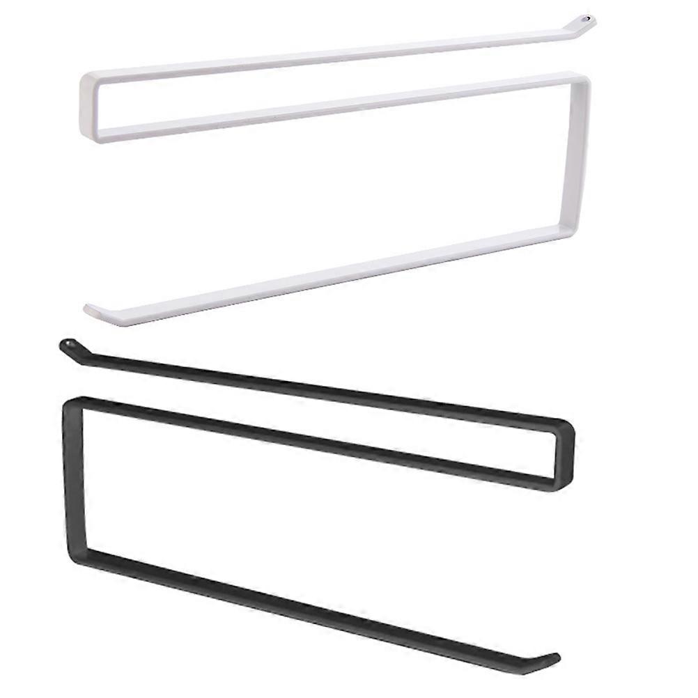 Modern Paper Towel Holder Countertop Kitchen Towel Rack Tissue Roll Storage Simple Design Iron 2Pcs