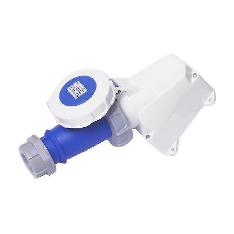 IP67 Waterproof Aviation Connector 3-Pole 16A Three-Phase Explosion-Proof Industrial Socket 220V Surface Mounted Black