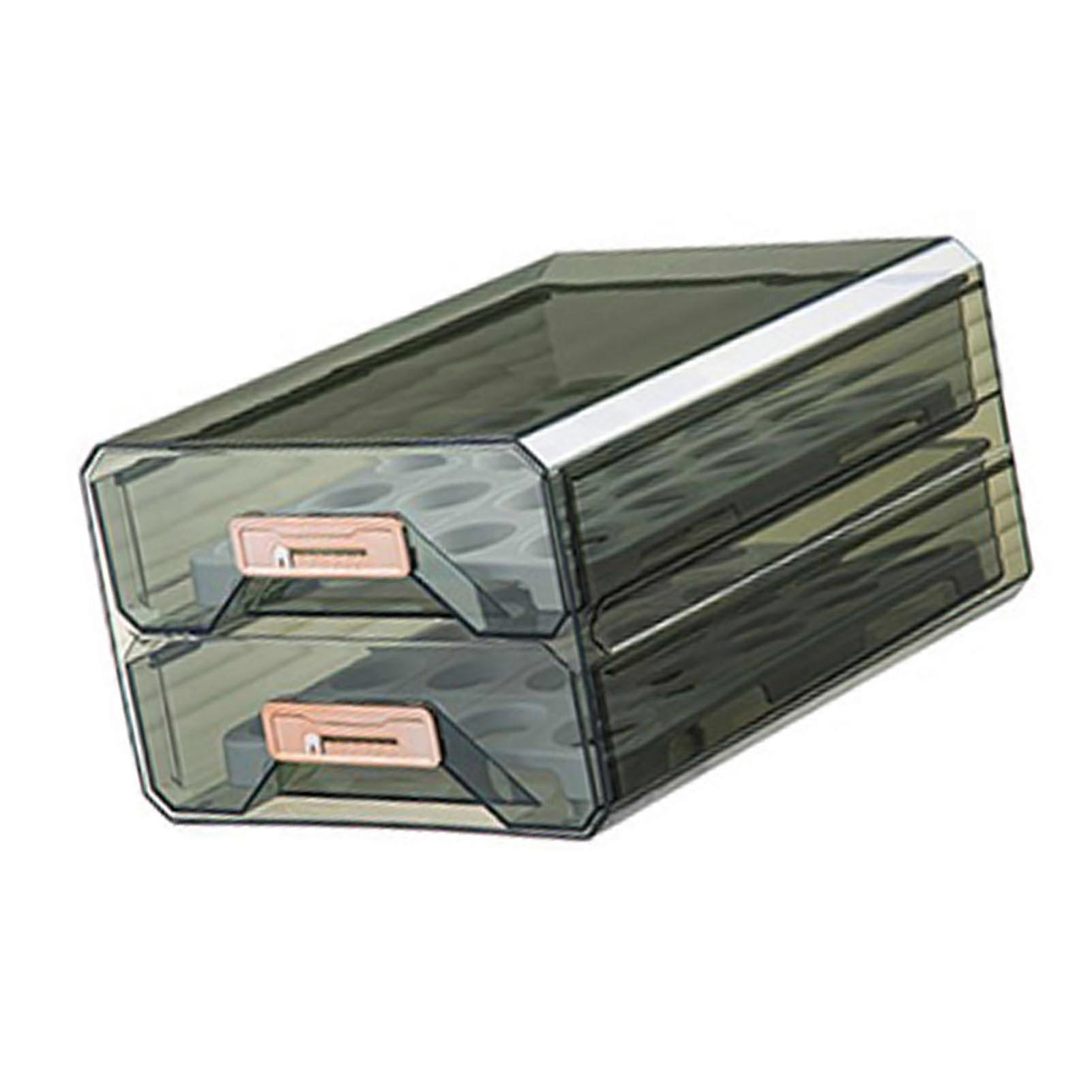 Stackable Transparent Plastic Egg Storage Box & Drawer Design - Kitchen Refrigerator Food Container Holder for Fresh Eggs