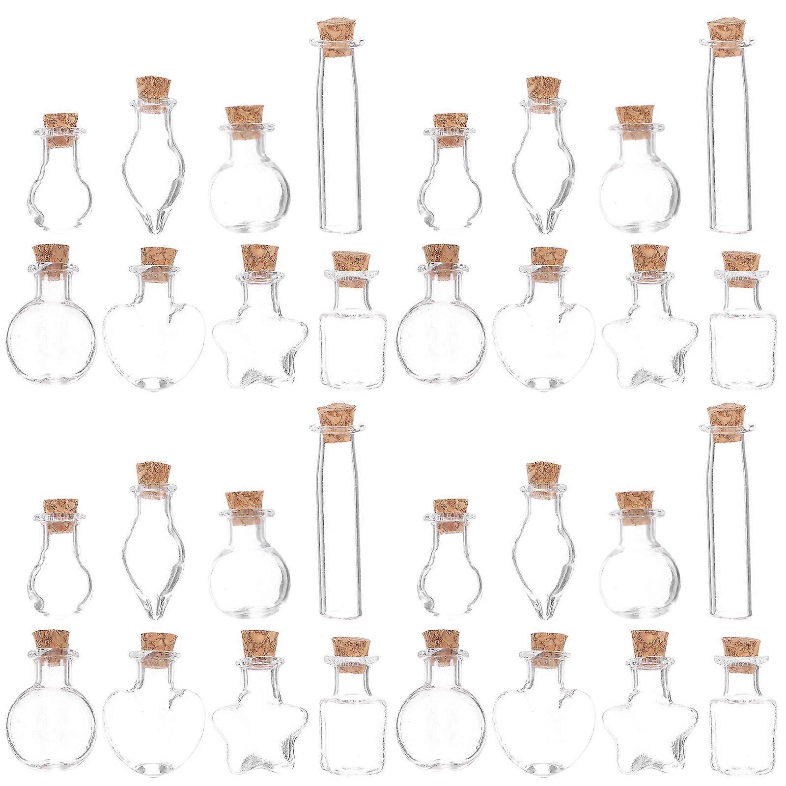 Glass Jars With Cork Mini Storage Bottles Craft Enthusiasts 3.10X1.30X1.30cm Wish Message Container 48Pcs